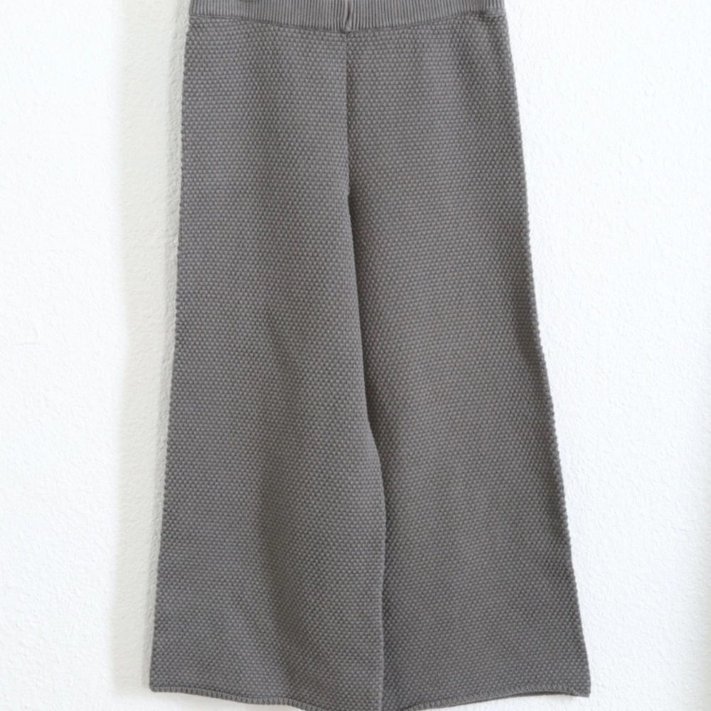 Free People  Beach Hailee gray 2pc waffle cotton pants sweater set Sz. S - Picture 5 of 10